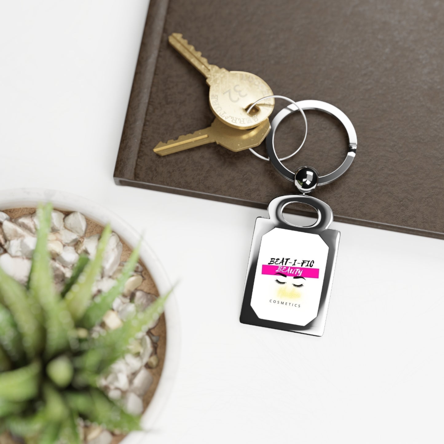 Beat-i- fic Beauty Rectangle Photo Keyring