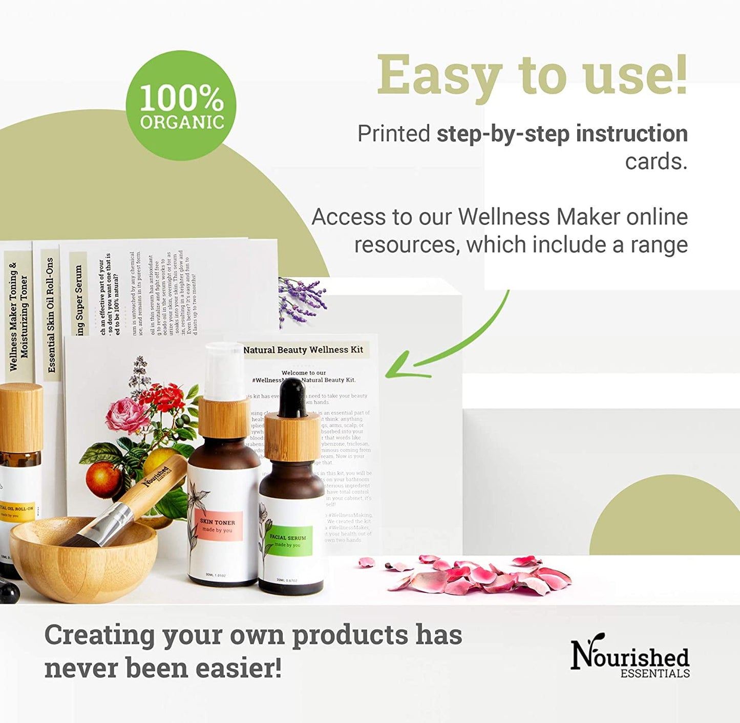 Nourished Essentials | Wellness Maker Organic Natural Beauty Wellness Kit - Make