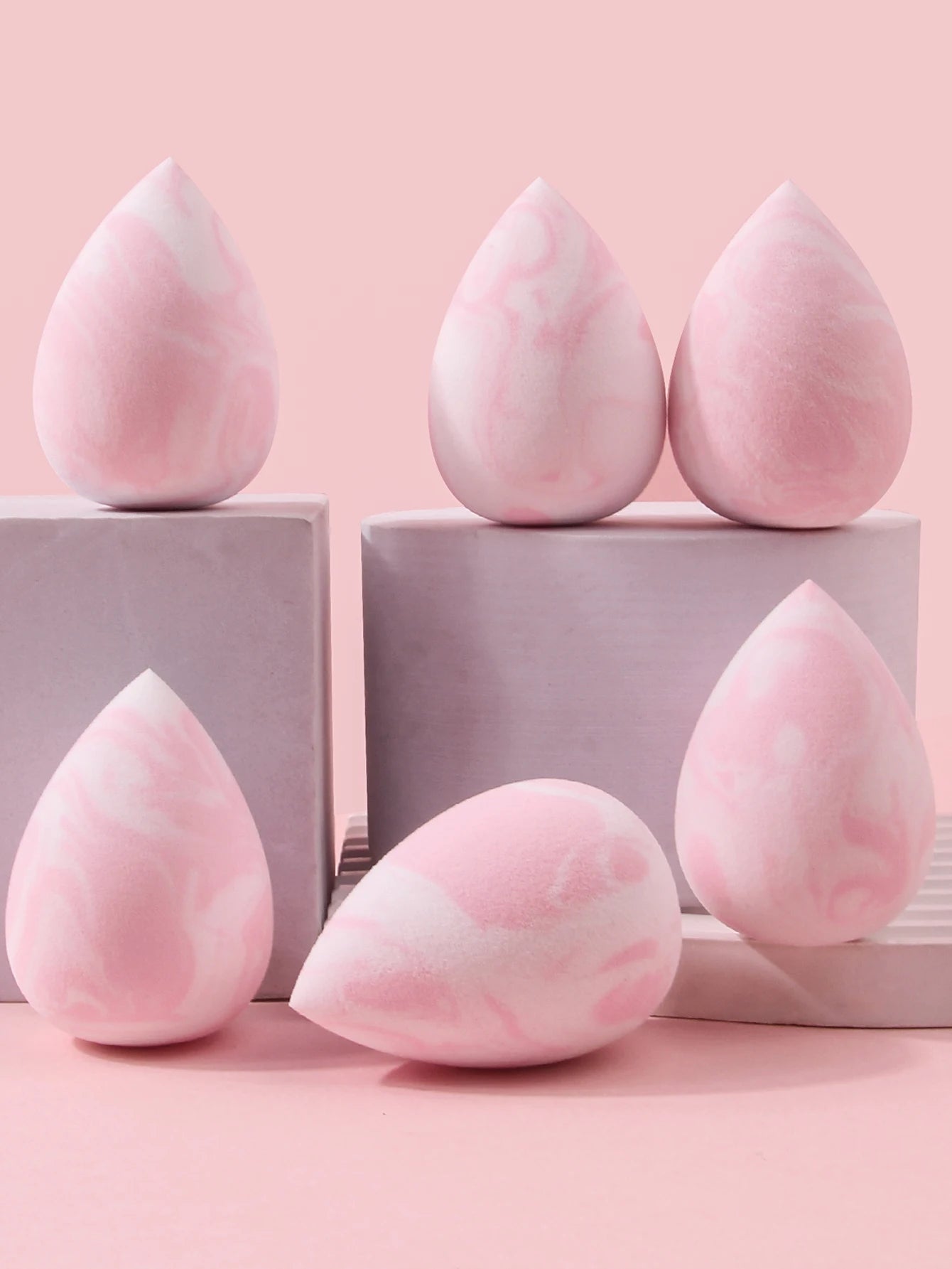 6Pcs Professional Makeup Sponge Set Large Soft Cosmetic Blender & Powder Puff Beginner-Friendly Face Makeup Kit