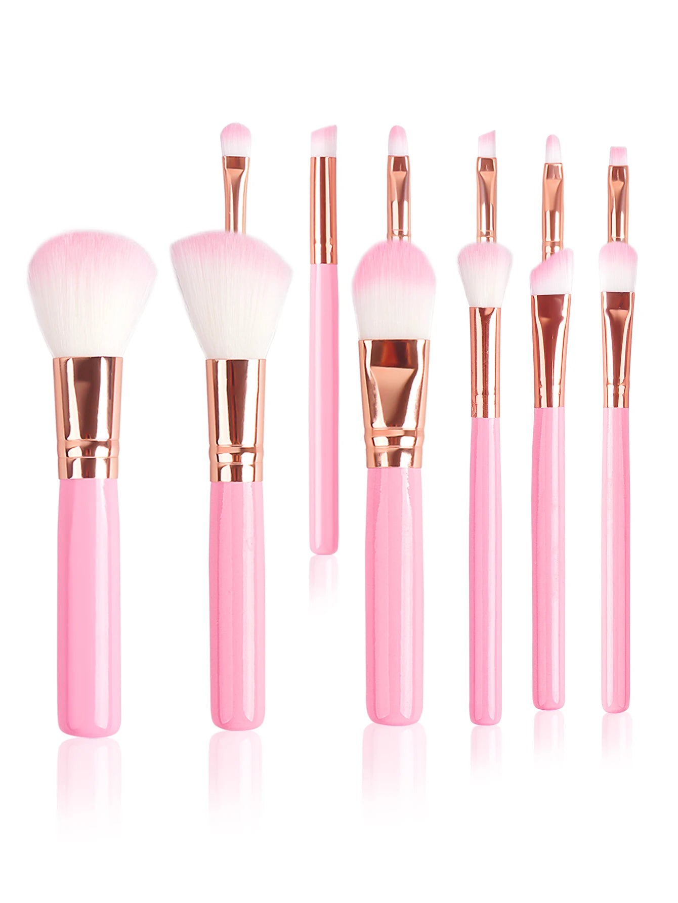 19PCS set of 12 beginner makeup brushes +3pcs non-powder makeup eggs +3pcs triangular powder puff +1pcs storage bag