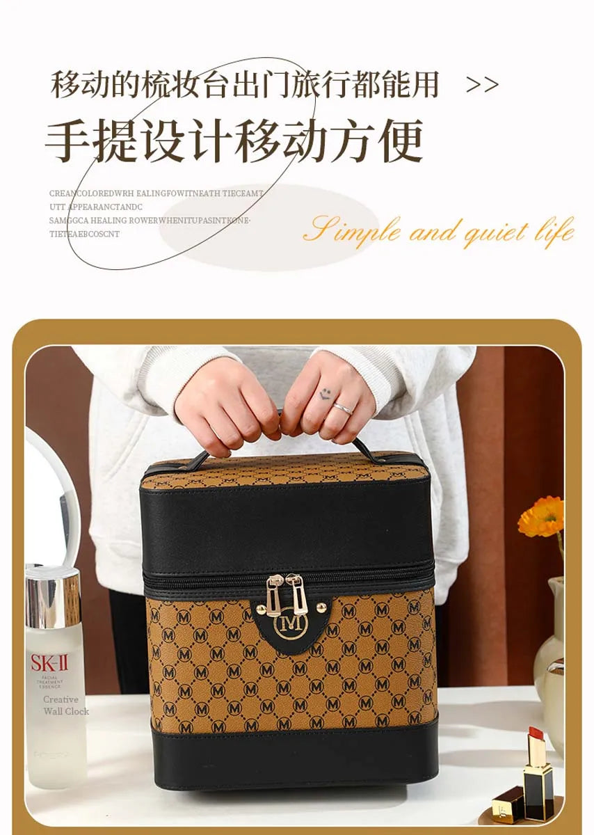 Makeup box Large capacity makeup skin care products first jewelry storage box women's portable multi-functional portable toolbox