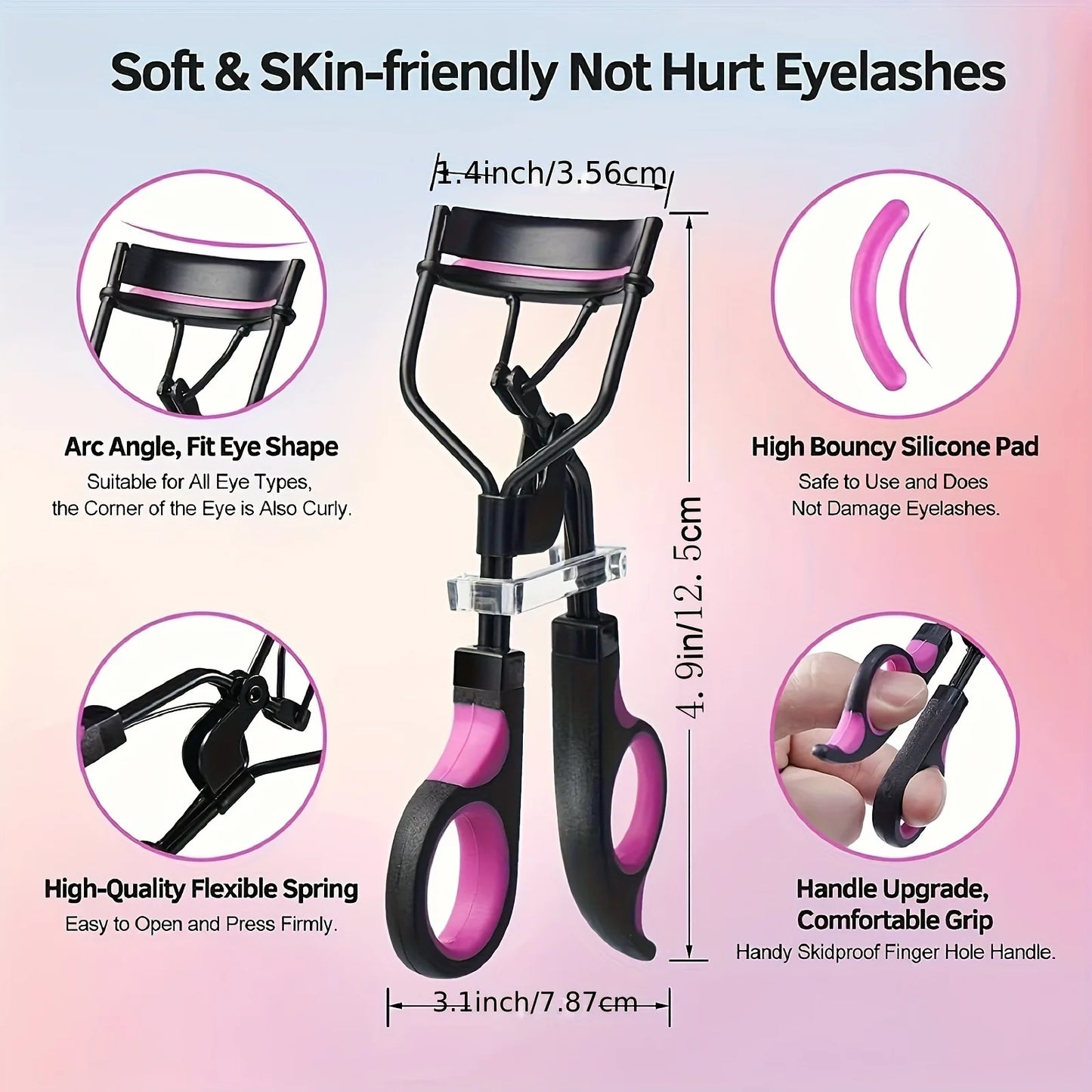 11/16PCS Eyelash Curler with 10pcs Replacement Pads Women Professional Eyelashes Curling Tweezers Clips Lasting Eye Makeup Tools