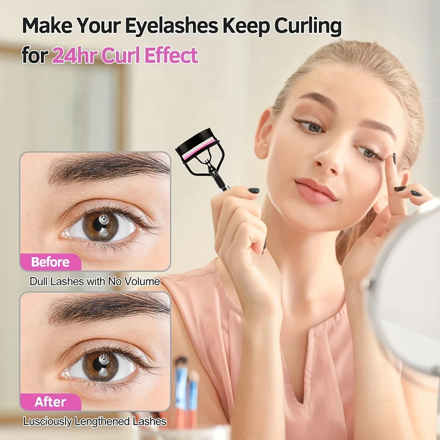 11/16PCS Eyelash Curler with 10pcs Replacement Pads Women Professional Eyelashes Curling Tweezers Clips Lasting Eye Makeup Tools