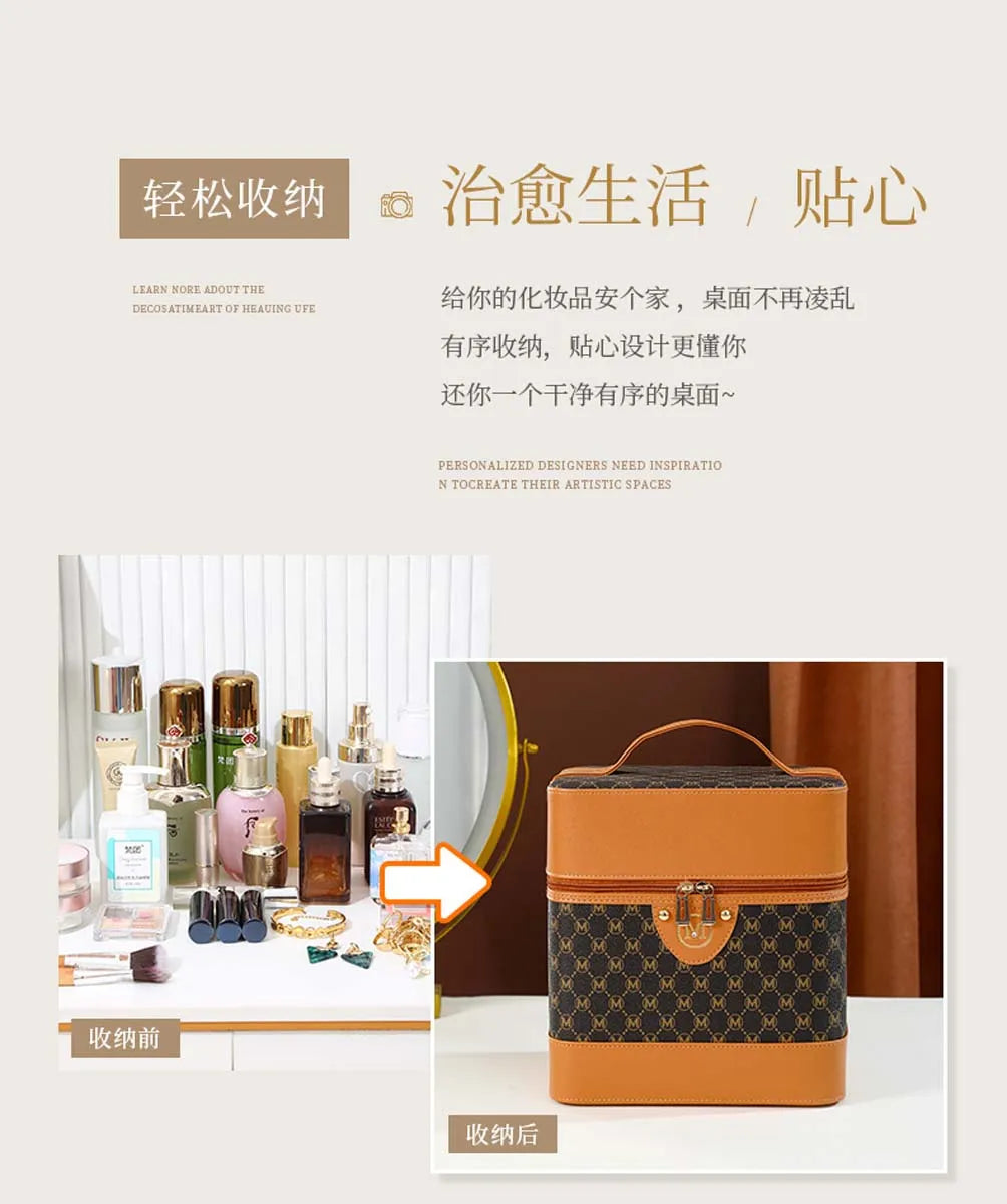Makeup box Large capacity makeup skin care products first jewelry storage box women's portable multi-functional portable toolbox