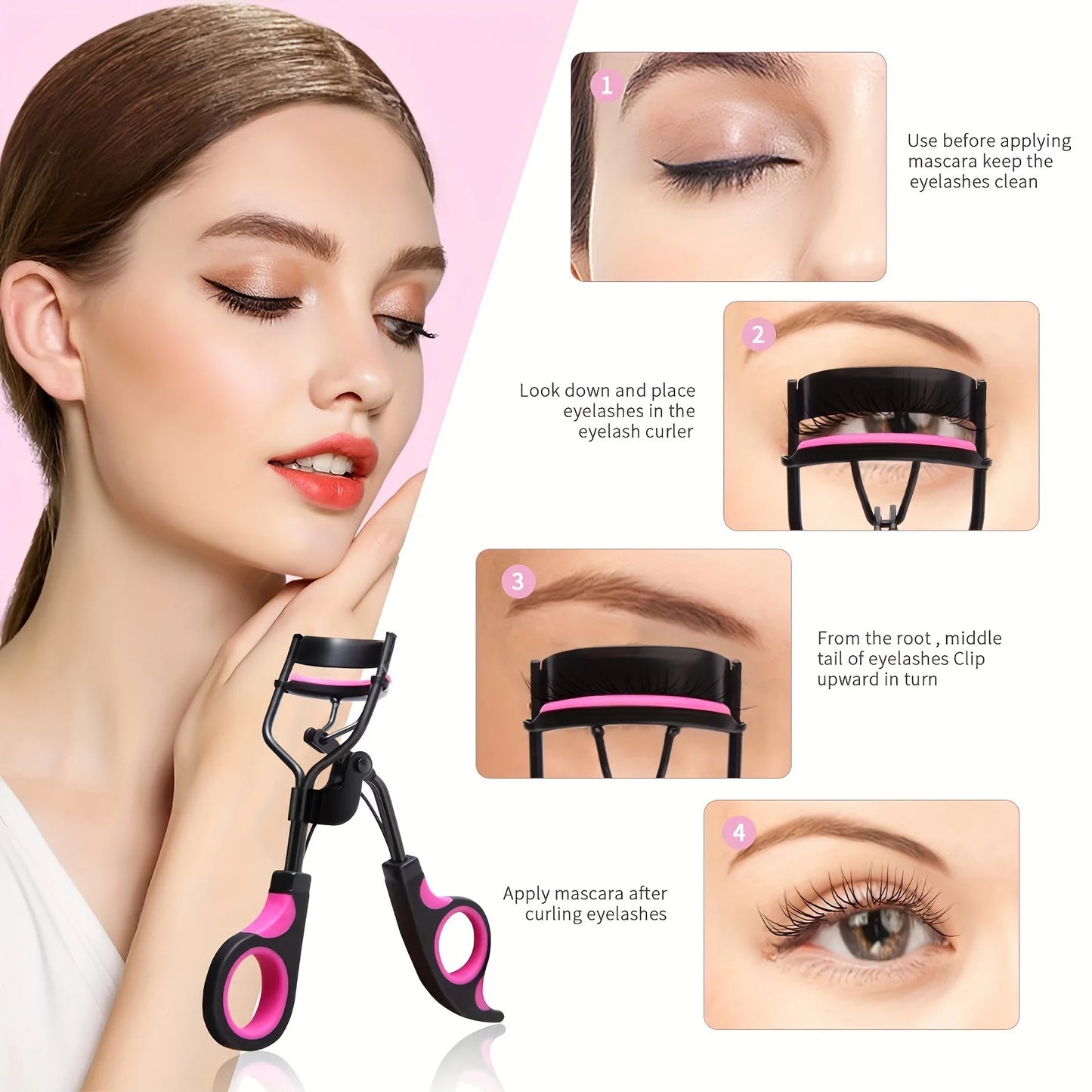 11/16PCS Eyelash Curler with 10pcs Replacement Pads Women Professional Eyelashes Curling Tweezers Clips Lasting Eye Makeup Tools