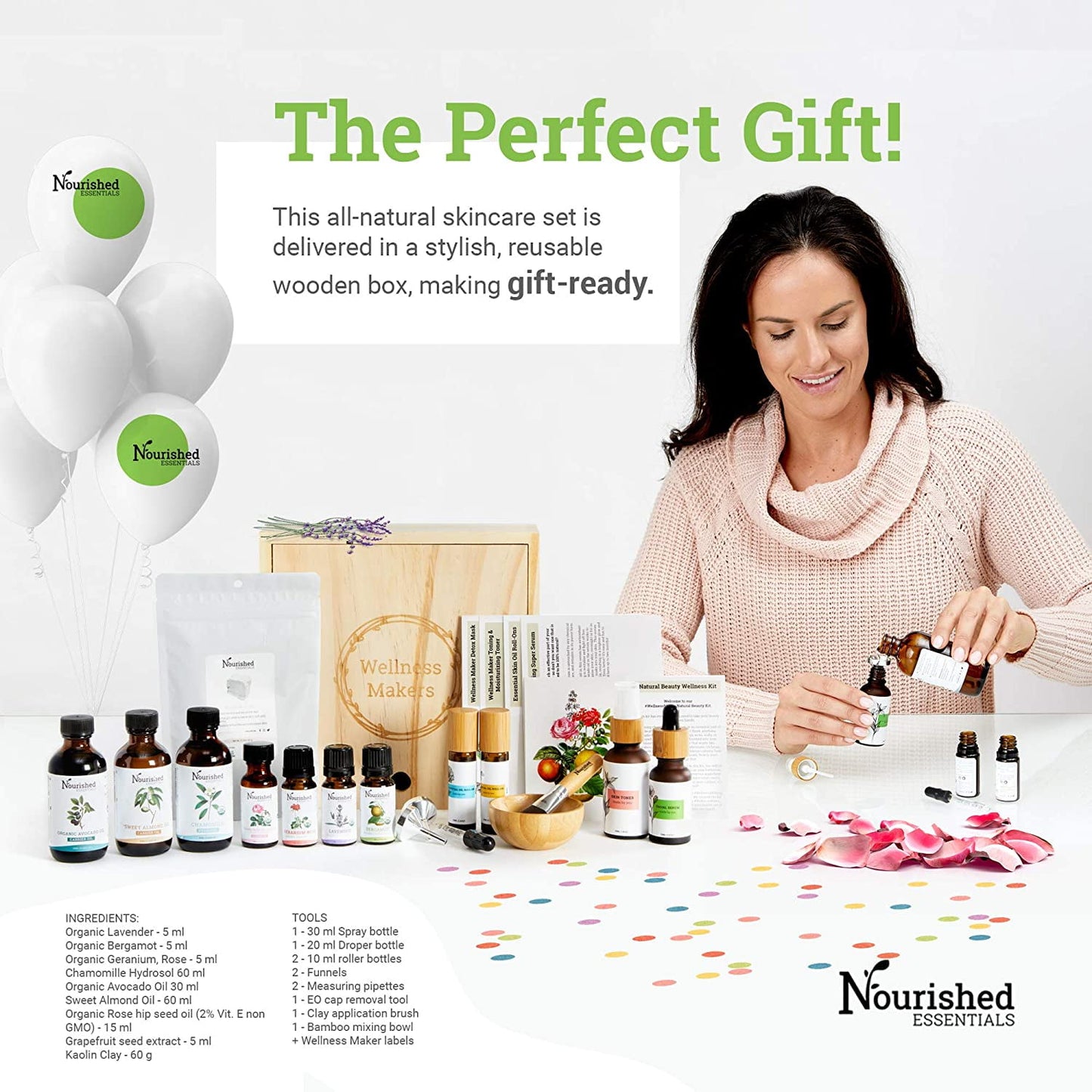 Nourished Essentials | Wellness Maker Organic Natural Beauty Wellness Kit - Make