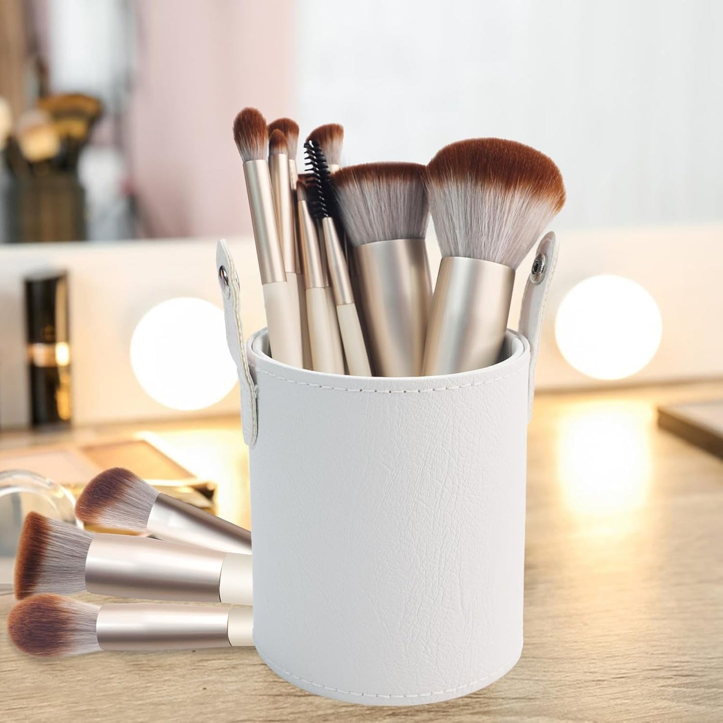 DUAIU 18-Piece Professional Makeup Brush Set - Includes 2 Powder Puffs & Travel Bag | Premium Synthetic Foundation, Blush & Eyeshadow Brushes | Complete Face & Eye Makeup Kit