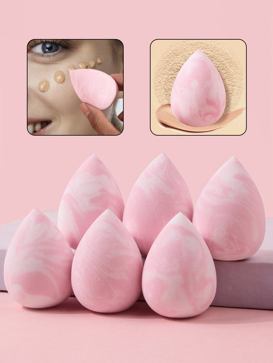 6Pcs Professional Makeup Sponge Set Large Soft Cosmetic Blender & Powder Puff Beginner-Friendly Face Makeup Kit