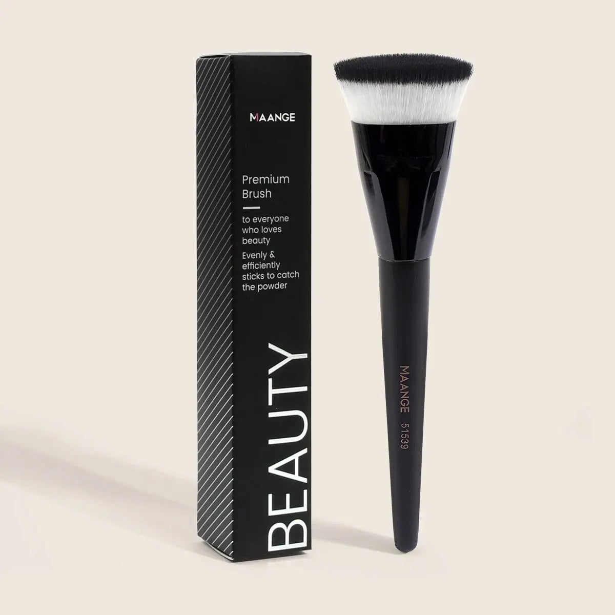 Single Flat Round Tube Flat Head Foundation Brush With Box Powder Blush Concealer Makeup Brush Skin-friendly Makeup Tool